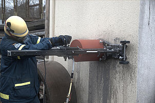 Bohren mit der 300mm Bohrkrone